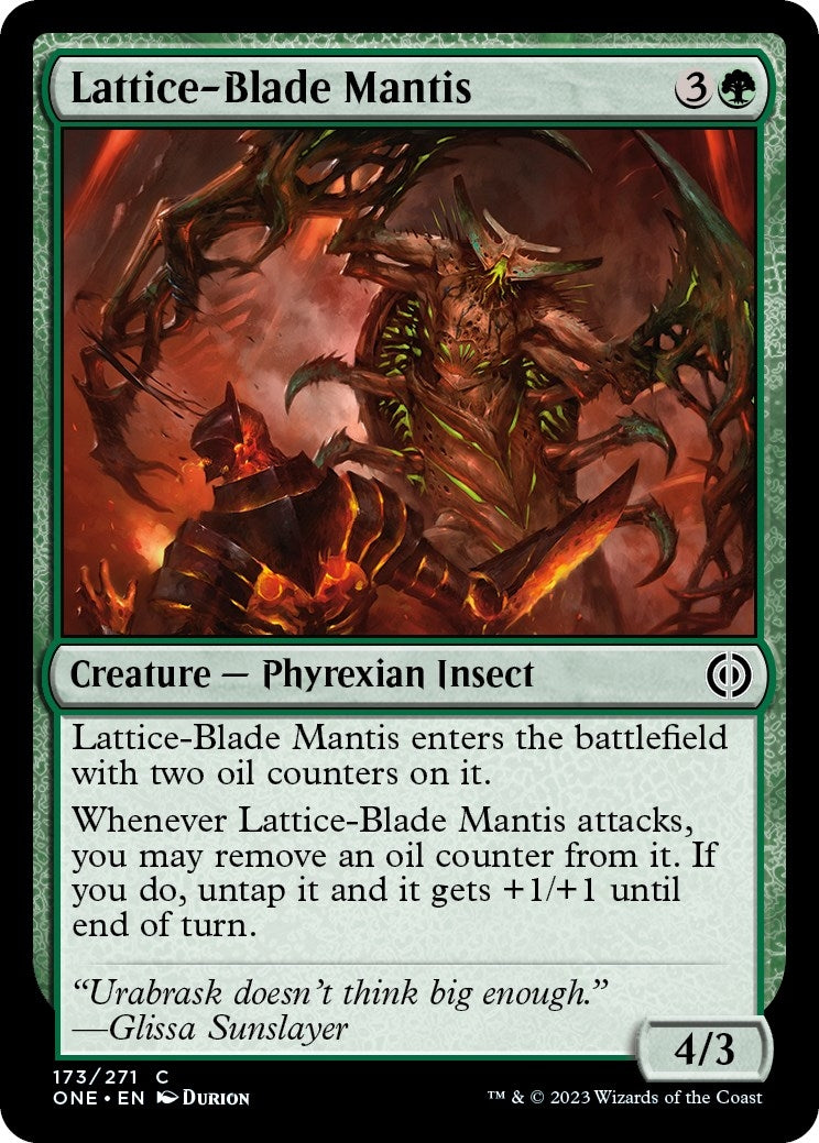 Image for Lattice-Blade Mantis (173) (ONE) - Magic: The Gathering