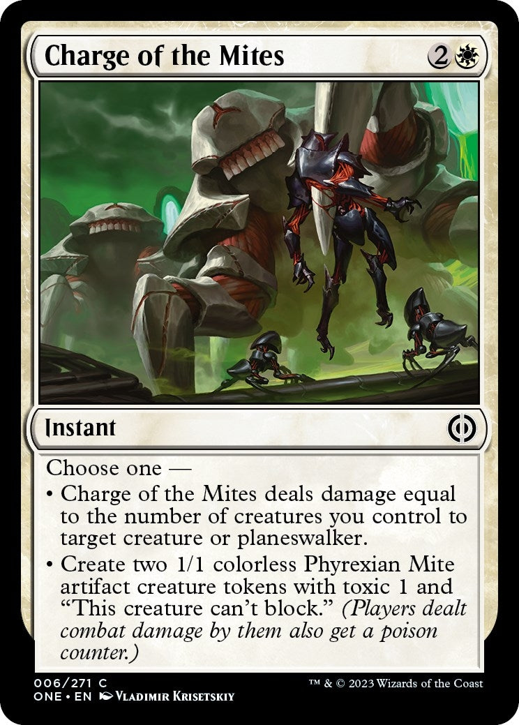Image for Charge of the Mites (6) (ONE) - Magic: The Gathering