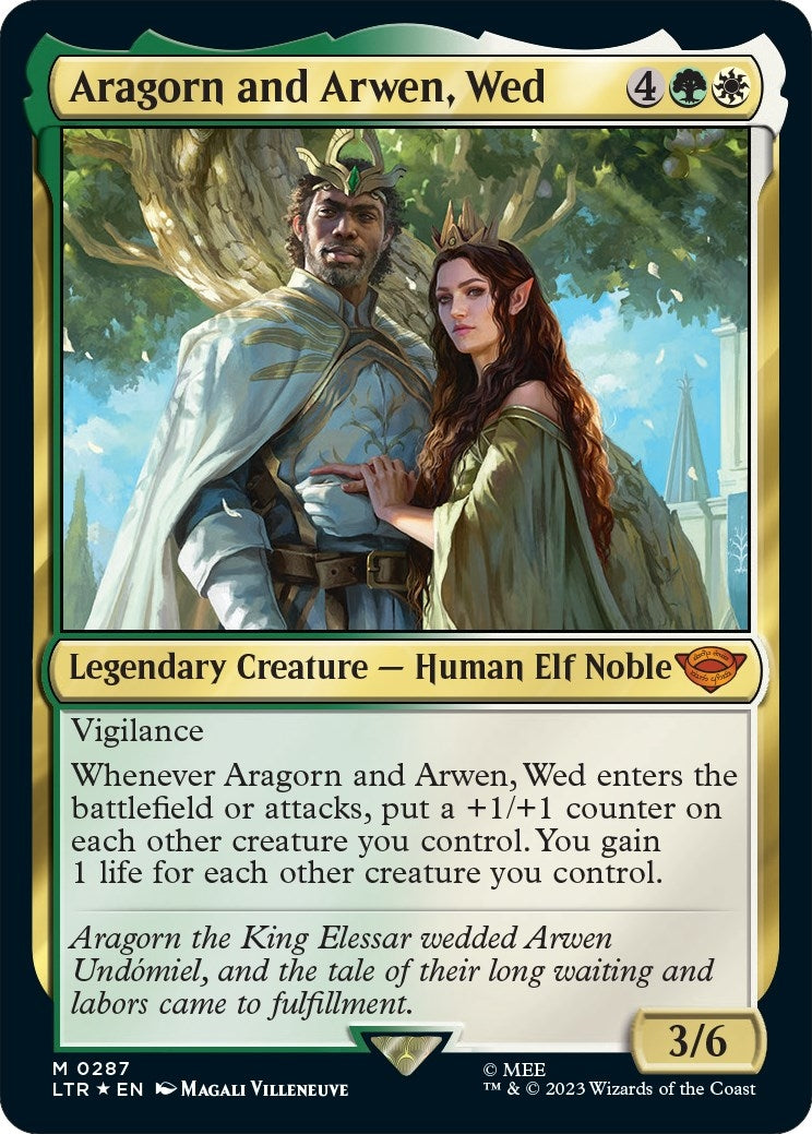 Image for Aragorn and Arwen, Wed (287) (LTR) - Magic: The Gathering