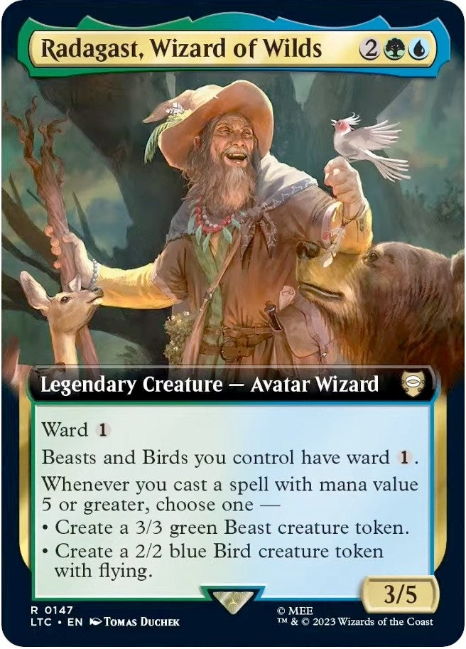 Image for Radagast, Wizard of Wilds (Extended Art) (147) (LTC) - Magic: The Gathering