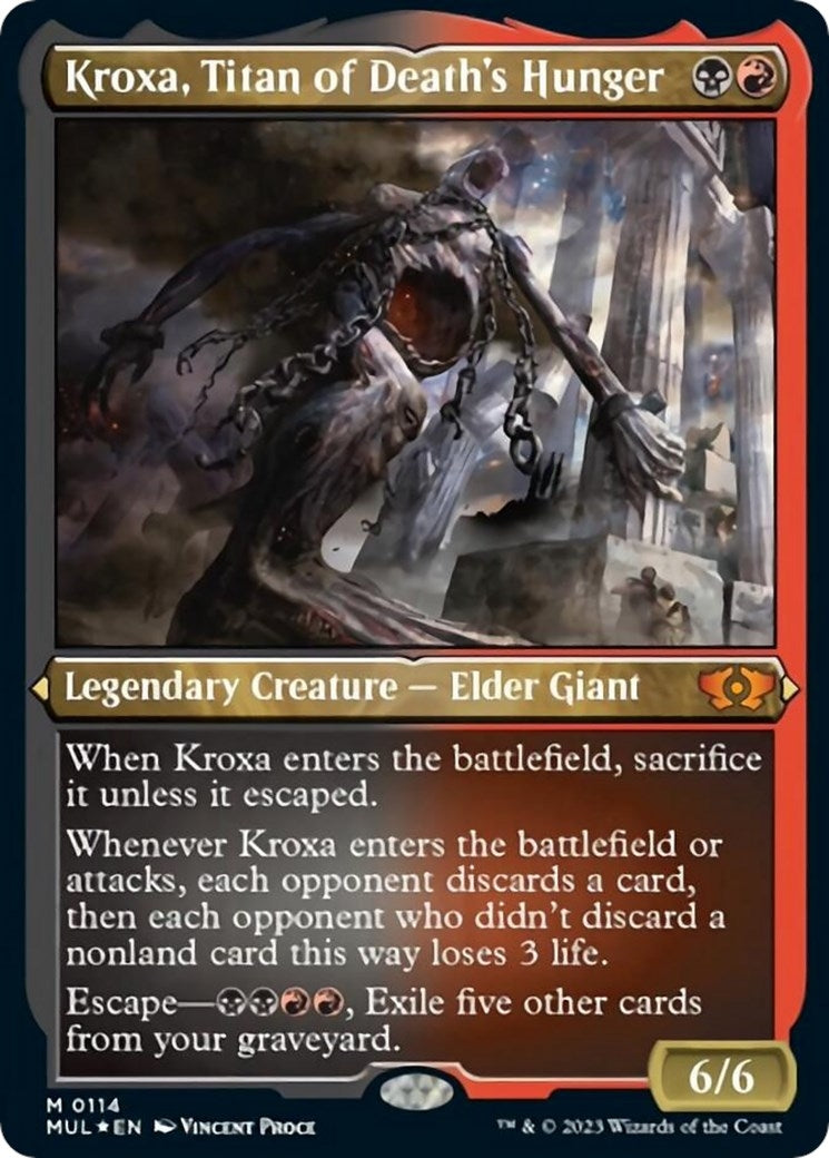 Image for Kroxa, Titan of Death's Hunger (Foil Etched) (114) (MUL) - Magic: The Gathering