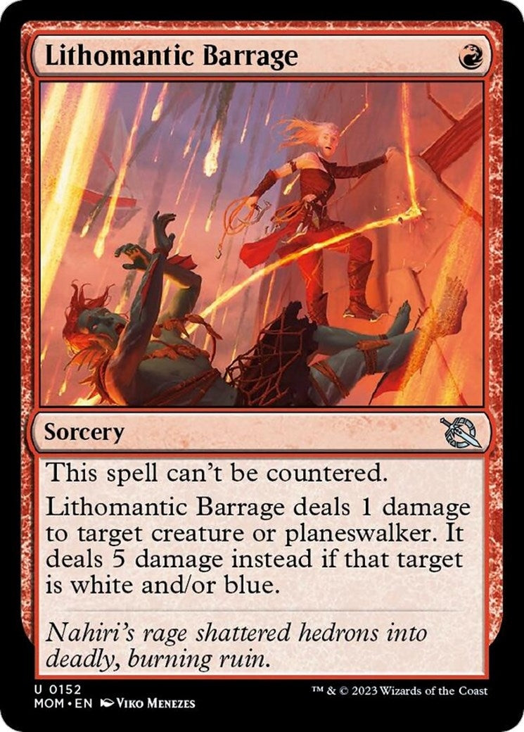 Image for Lithomantic Barrage (152) (MOM) - Magic: The Gathering