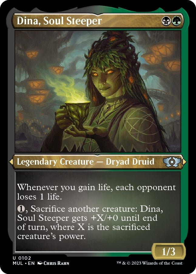 Image for Dina, Soul Steeper (Foil Etched) (102) (MUL) - Magic: The Gathering