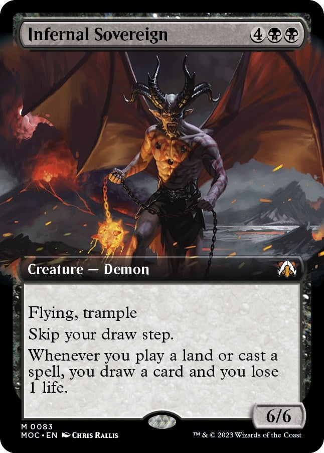 Image for Infernal Sovereign (Extended Art) (83) (MOC) - Magic: The Gathering
