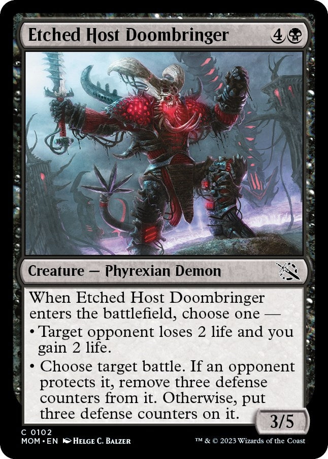 Image for Etched Host Doombringer (102) (MOM) - Magic: The Gathering