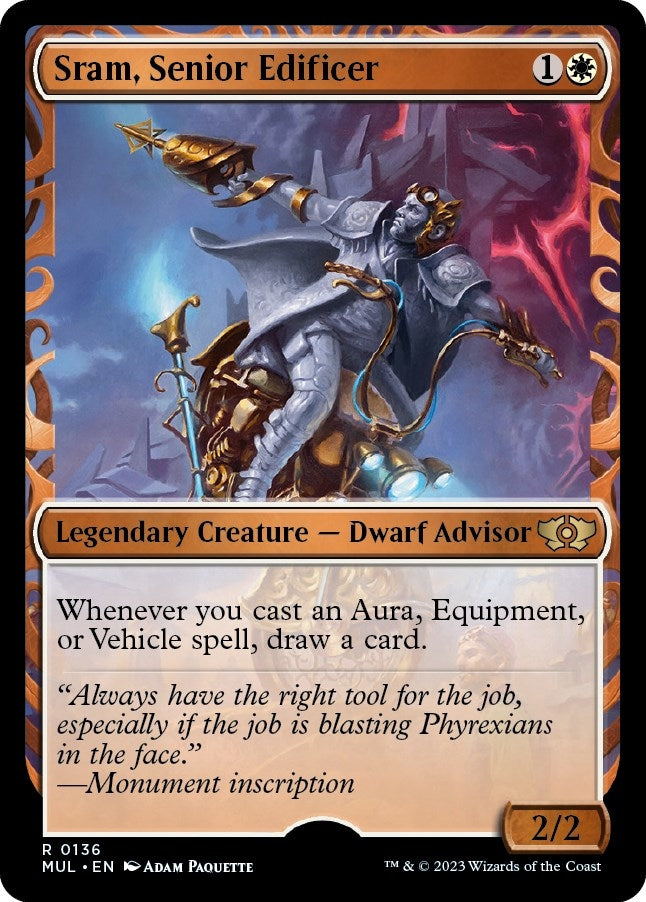 Image for Sram, Senior Edificer (Halo Foil) (136) (MUL) - Magic: The Gathering