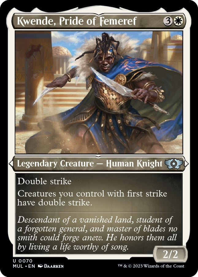 Image for Kwende, Pride of Femeref (Foil Etched) (70) (MUL) - Magic: The Gathering