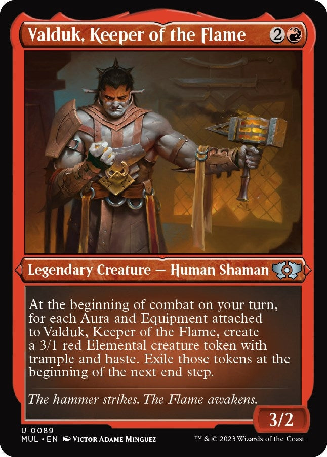 Image for Valduk, Keeper of the Flame (Foil Etched) (89) (MUL) - Magic: The Gathering