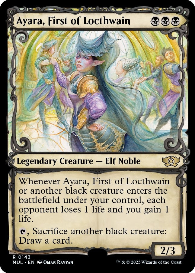 Image for Ayara, First of Locthwain (Halo Foil) (143) (MUL) - Magic: The Gathering