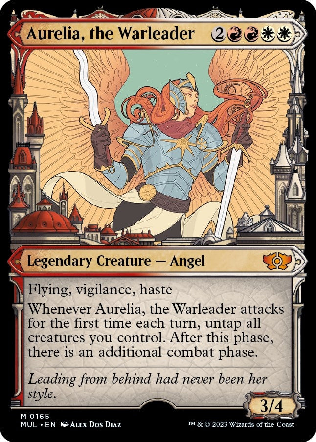 Image for Aurelia, the Warleader (Halo Foil) (165) (MUL) - Magic: The Gathering