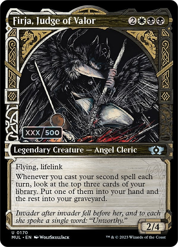 Image for Firja, Judge of Valor (Serial Numbered) (170) (MUL) - Magic: The Gathering