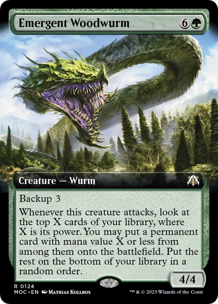 Image for Emergent Woodwurm (Extended Art) (124) (MOC) - Magic: The Gathering