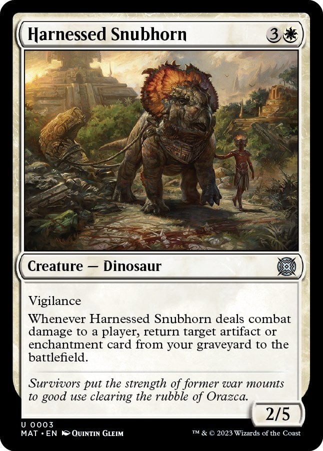 Image for Harnessed Snubhorn (3) (MAT) - Magic: The Gathering