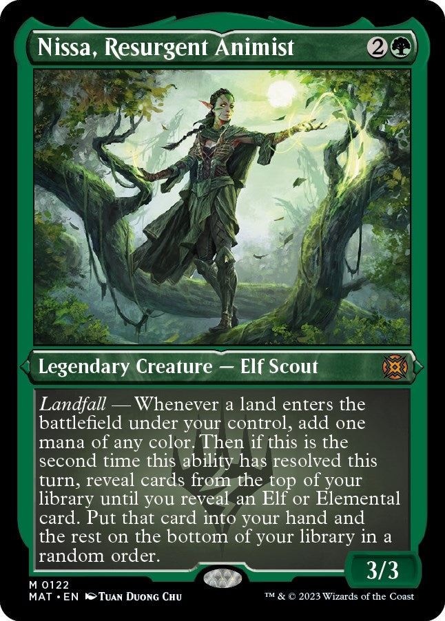 Image for Nissa, Resurgent Animist (Foil Etched) (122) (MAT) - Magic: The Gathering
