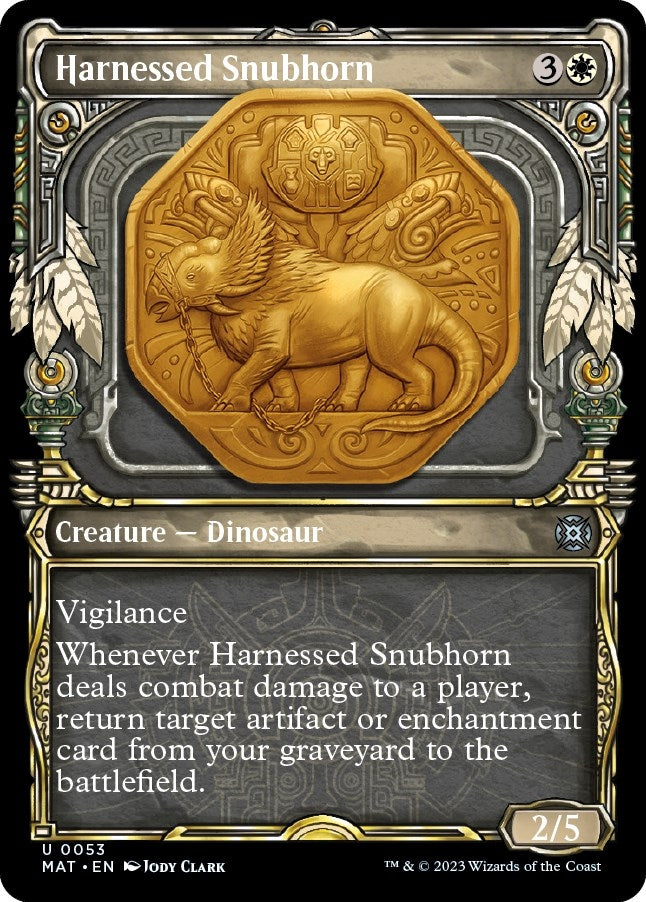 Image for Harnessed Snubhorn (Showcase) (53) (MAT) - Magic: The Gathering