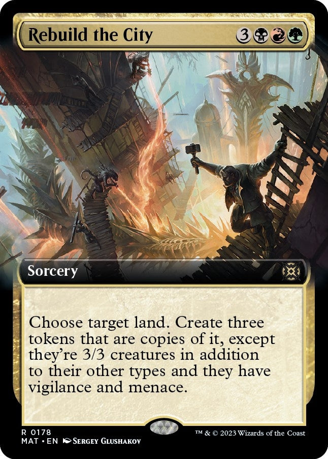 Image for Rebuild the City (Extended Art) (178) (MAT) - Magic: The Gathering