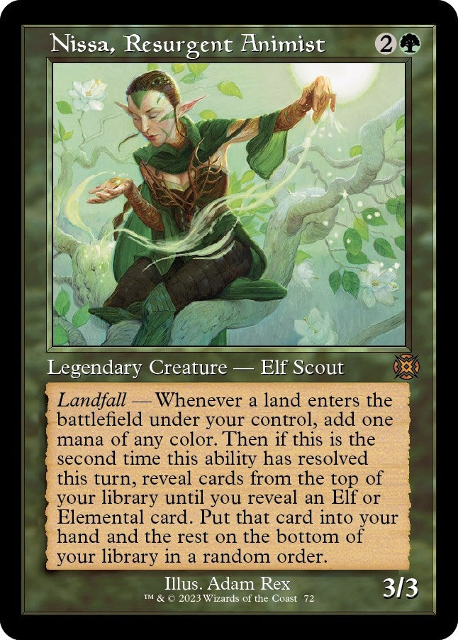 Image for Nissa, Resurgent Animist (Retro Frame) (72) (MAT) - Magic: The Gathering