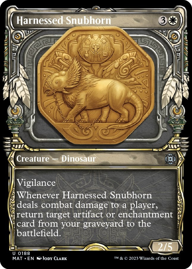 Image for Harnessed Snubhorn (Halo Foil) (188) (MAT) - Magic: The Gathering