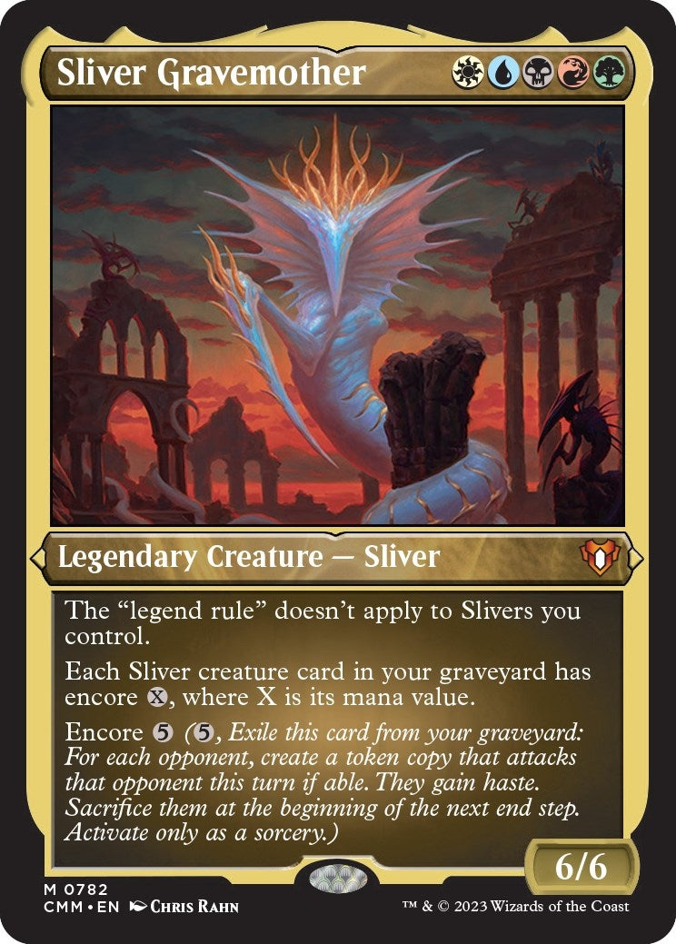 Image for Sliver Gravemother (Display Commander) (Foil Etched) - Thick Stock (782) (CMM) - Magic: The Gathering