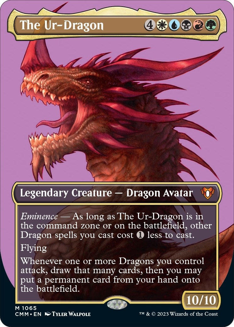 Image for The Ur-Dragon (Textured Foil) (1065) (CMM) - Magic: The Gathering