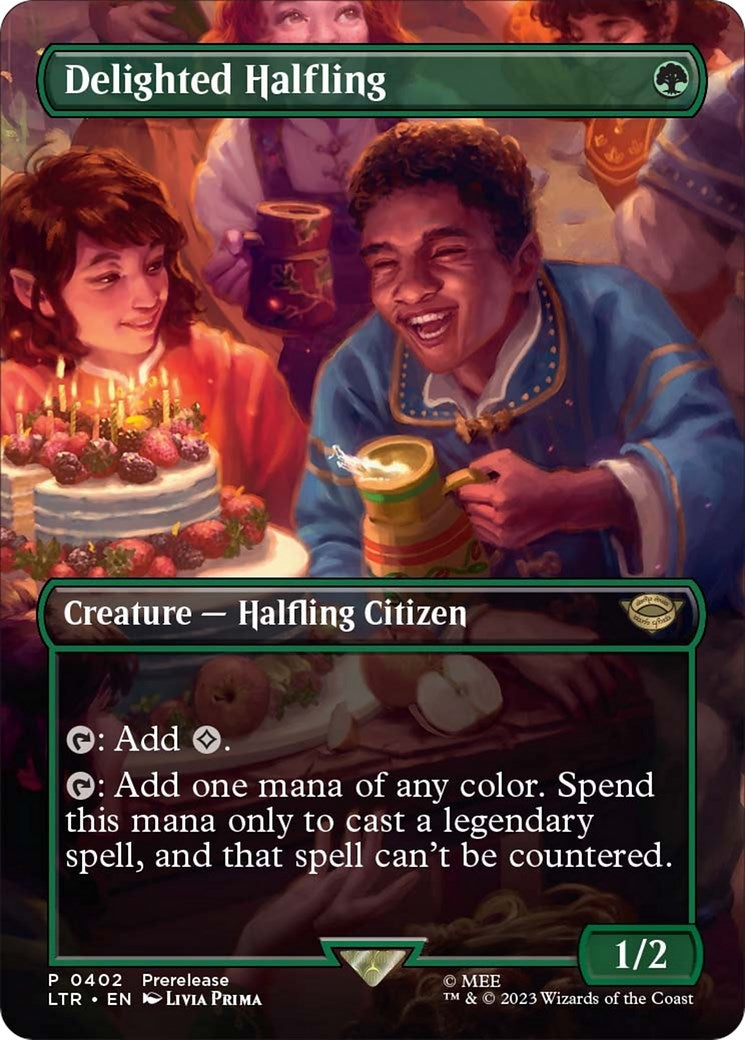 Image for Delighted Halfling (Borderless) (402) (LTR) - Magic: The Gathering