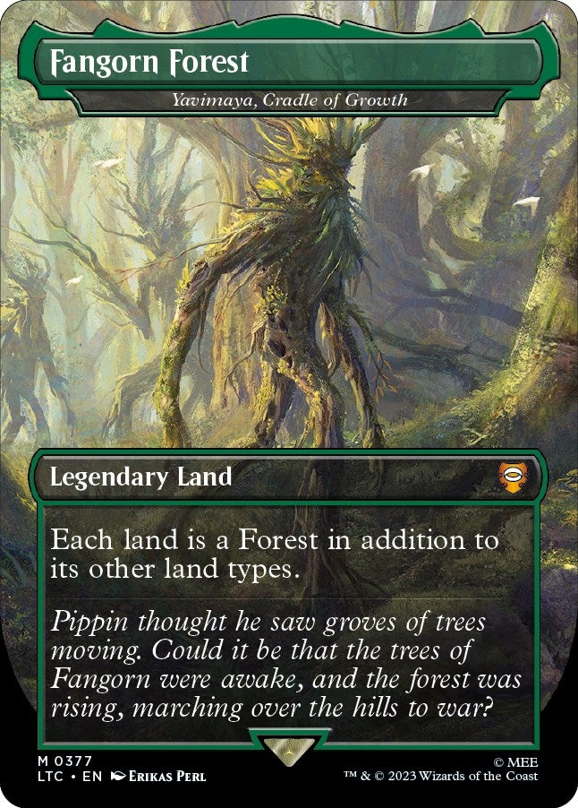 Image for Fangorn Forest - Yavimaya, Cradle of Growth (Borderless) (377) (LTC) - Magic: The Gathering