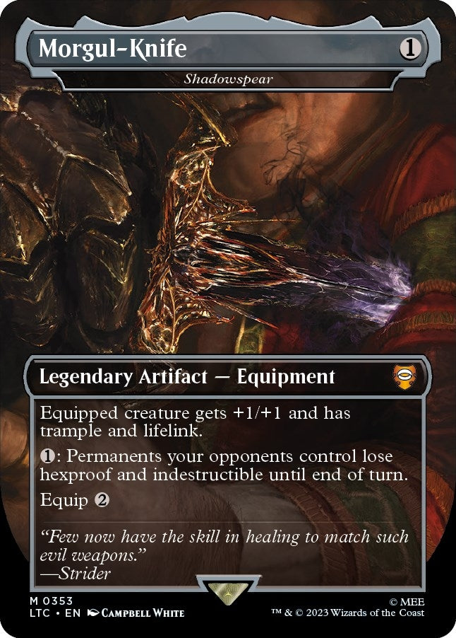 Image for Morgul-Knife - Shadowspear (Borderless) (353) (LTC) - Magic: The Gathering