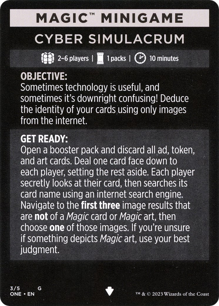 Image for Magic Minigame: Cyber Simulacrum (3) (ONE) - Magic: The Gathering