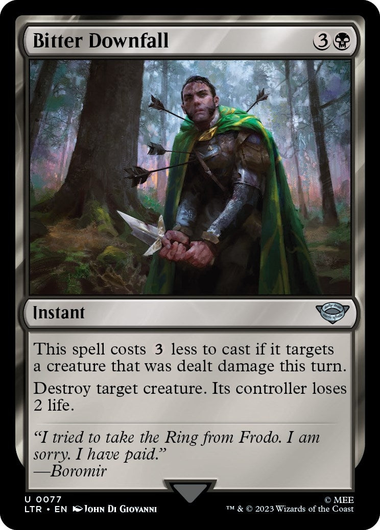 Image for Bitter Downfall (77) (LTR) - Magic: The Gathering