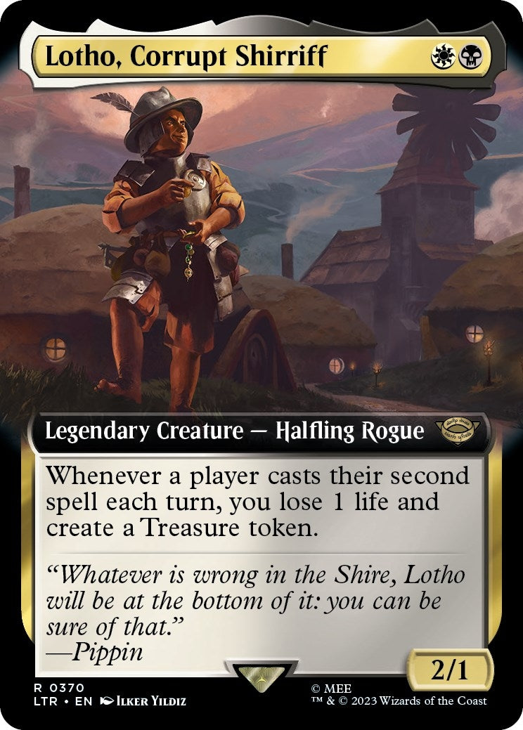 Image for Lotho, Corrupt Shirriff (Extended Art) (370) (LTR) - Magic: The Gathering