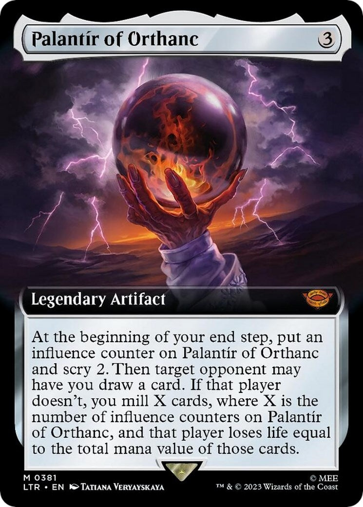 Image for Palantir of Orthanc (Extended Art) (381) (LTR) - Magic: The Gathering
