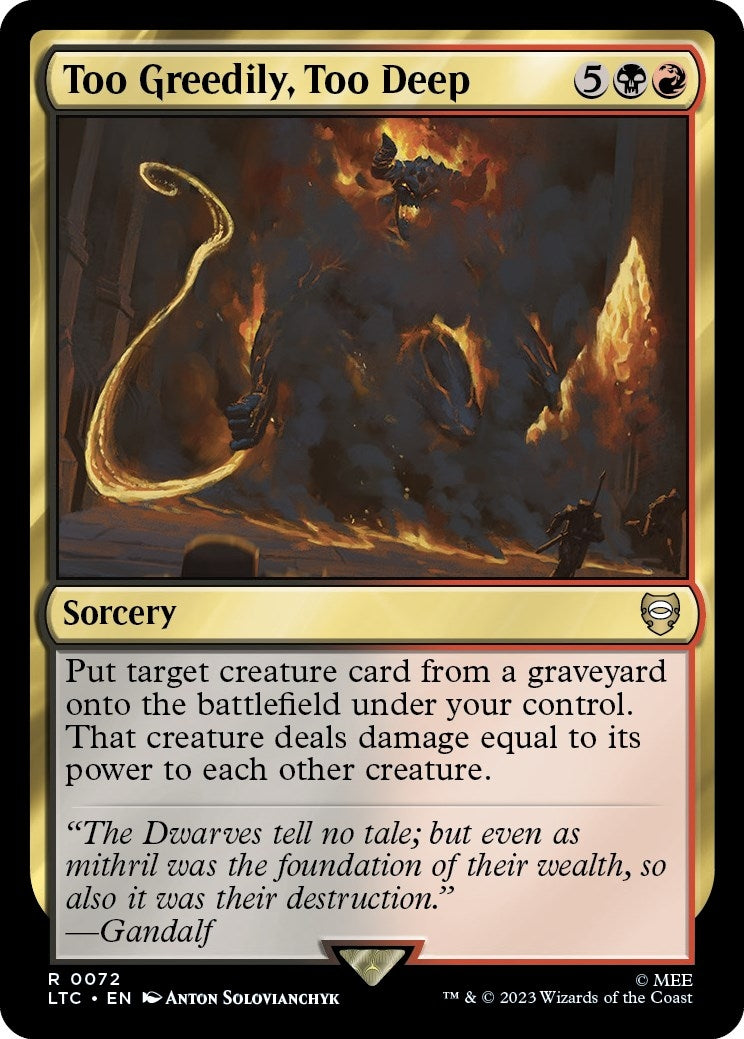Image for Too Greedily, Too Deep (72) (LTC) - Magic: The Gathering
