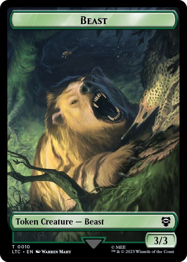 Image for Beast // Treefolk Double-Sided Token (10 // 13) (LTC) - Magic: The Gathering