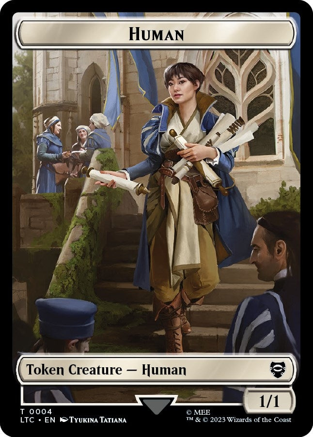 Image for Human // Human Soldier (0001) Double-Sided Token (4 // 1) (LTC) - Magic: The Gathering