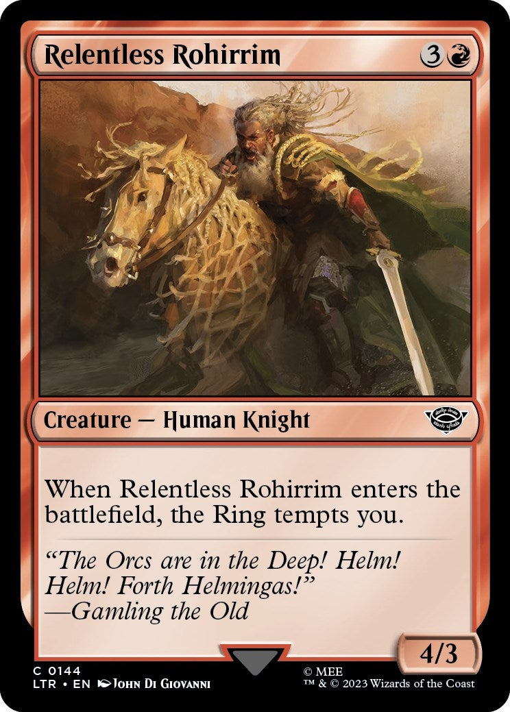 Image for Relentless Rohirrim (144) (LTR) - Magic: The Gathering