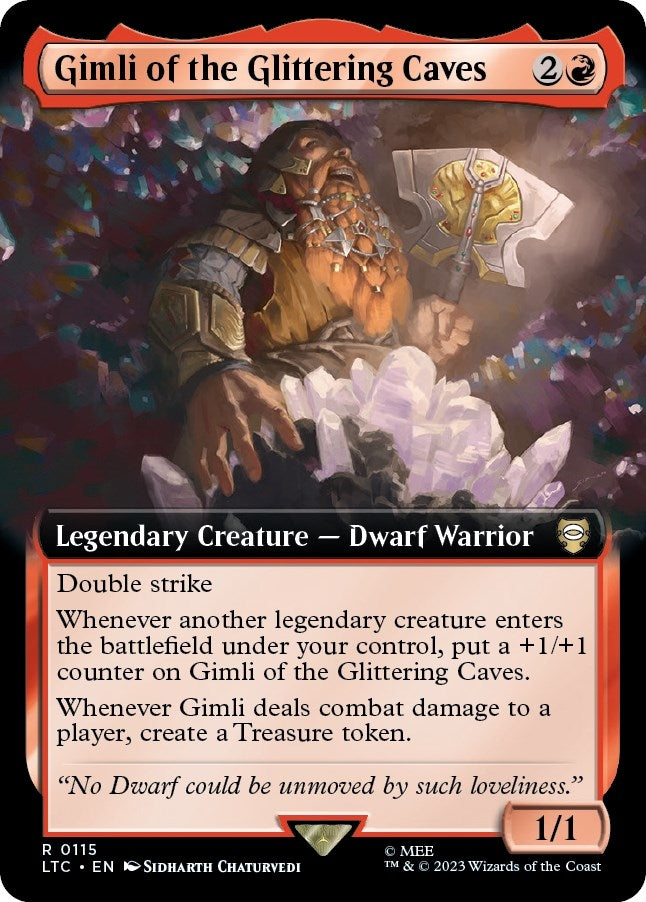 Image for Gimli of the Glittering Caves (Extended Art) (115) (LTC) - Magic: The Gathering