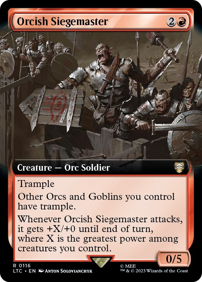 Image for Orcish Siegemaster (Extended Art) (116) (LTC) - Magic: The Gathering
