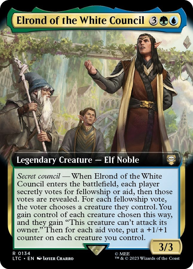 Image for Elrond of the White Council (Extended Art) (134) (LTC) - Magic: The Gathering