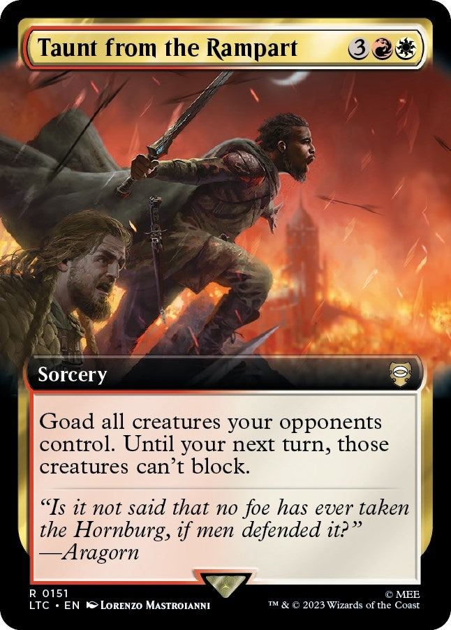 Image for Taunt from the Rampart (Extended Art) (151) (LTC) - Magic: The Gathering