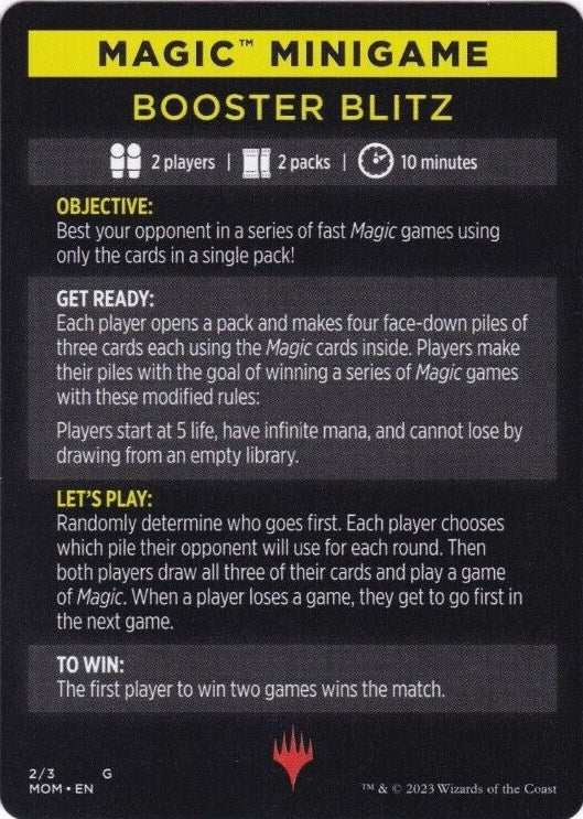 Image for Magic Minigame: Booster Blitz (2) (MOM) - Magic: The Gathering