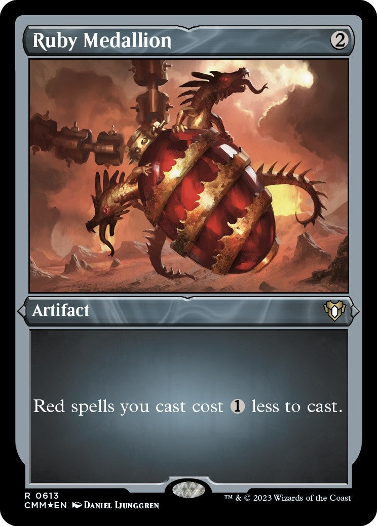 Image for Ruby Medallion (Foil Etched) (613) (CMM) - Magic: The Gathering
