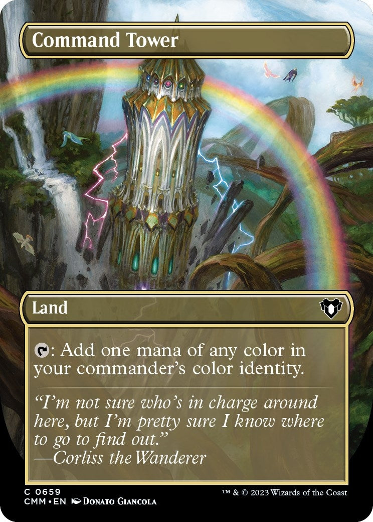 Image for Command Tower (Borderless) (659) (CMM) - Magic: The Gathering