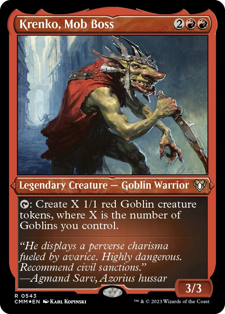 Image for Krenko, Mob Boss (Foil Etched) (543) (CMM) - Magic: The Gathering