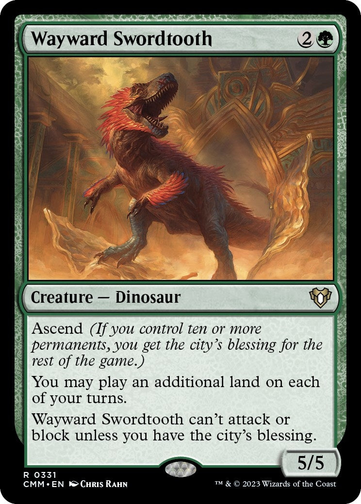 Image for Wayward Swordtooth (331) (CMM) - Magic: The Gathering
