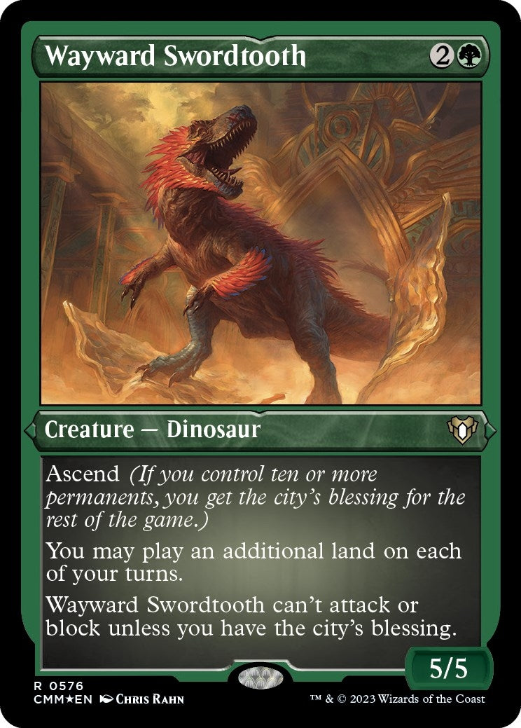 Image for Wayward Swordtooth (Foil Etched) (576) (CMM) - Magic: The Gathering