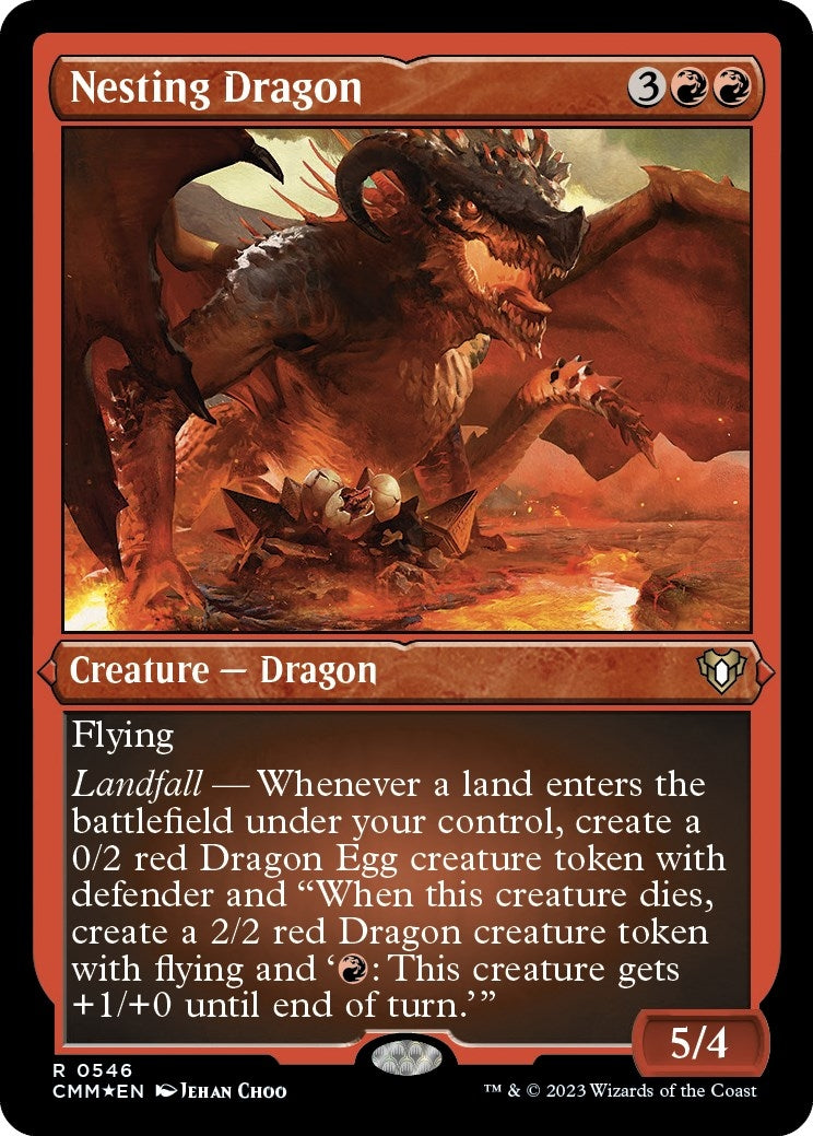 Image for Nesting Dragon (Foil Etched) (546) (CMM) - Magic: The Gathering