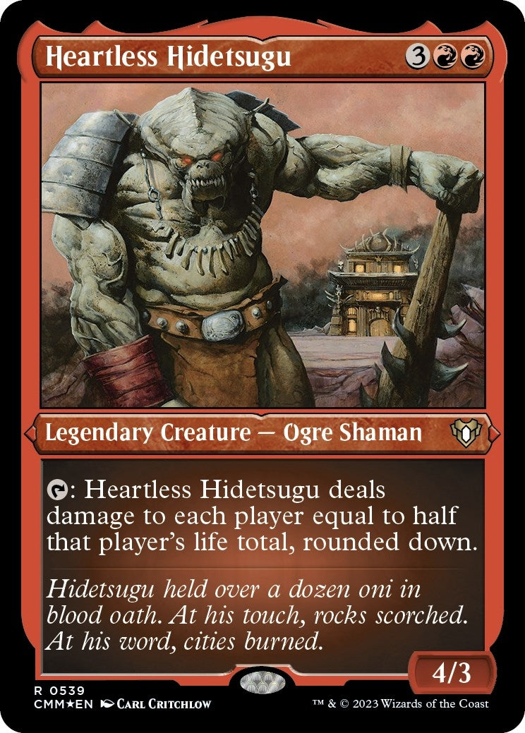 Image for Heartless Hidetsugu (Foil Etched) (539) (CMM) - Magic: The Gathering