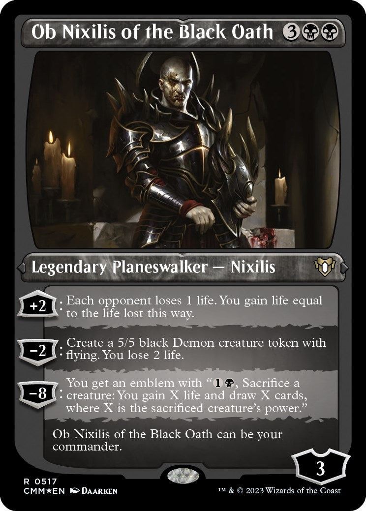 Image for Ob Nixilis of the Black Oath (Foil Etched) (517) (CMM) - Magic: The Gathering