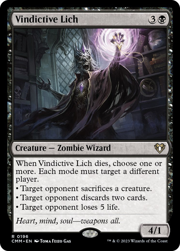 Image for Vindictive Lich (196) (CMM) - Magic: The Gathering