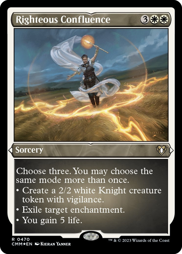 Image for Righteous Confluence (Foil Etched) (470) (CMM) - Magic: The Gathering